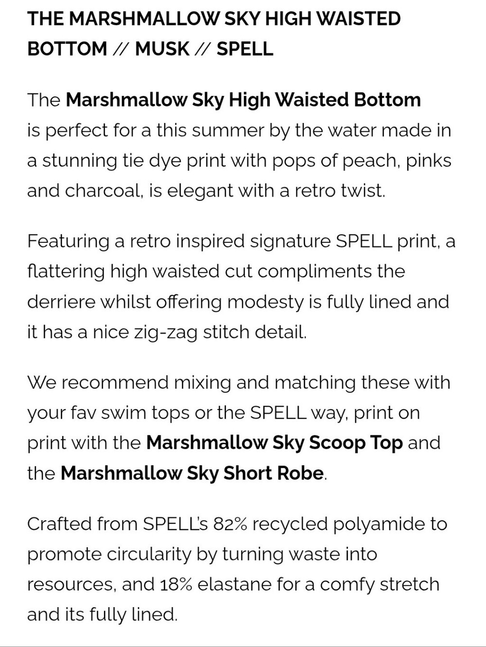 NWT~Spell Marshmallow Sky High Waisted Bottoms - Picture 12 of 13